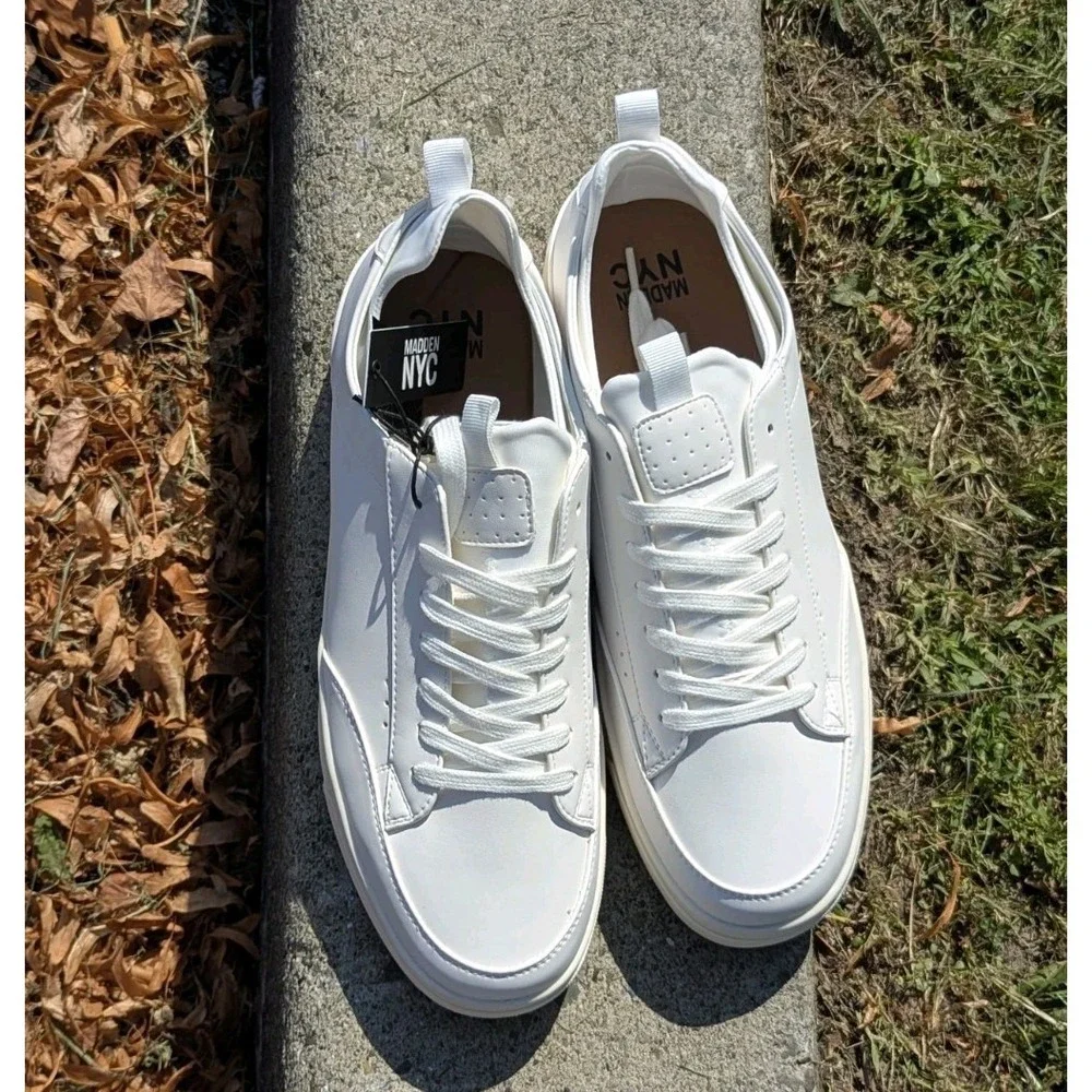 Minimalist Coastal White Court Sneakers Madden NYC Markk Casual Men's 11 NIB
